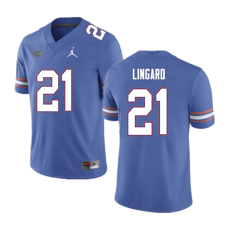 NCAA Florida Gators Lorenzo Lingard Men's #21 Nike Blue Stitched Authentic College Football Jersey XNH7064NE